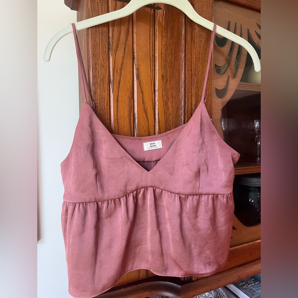 Aritzia blush rose tank top blouse
